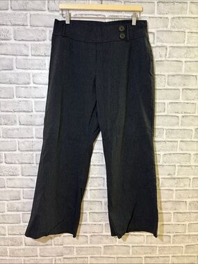 Encore Tailored Black Wide-Leg pull on Trousers - Size 16